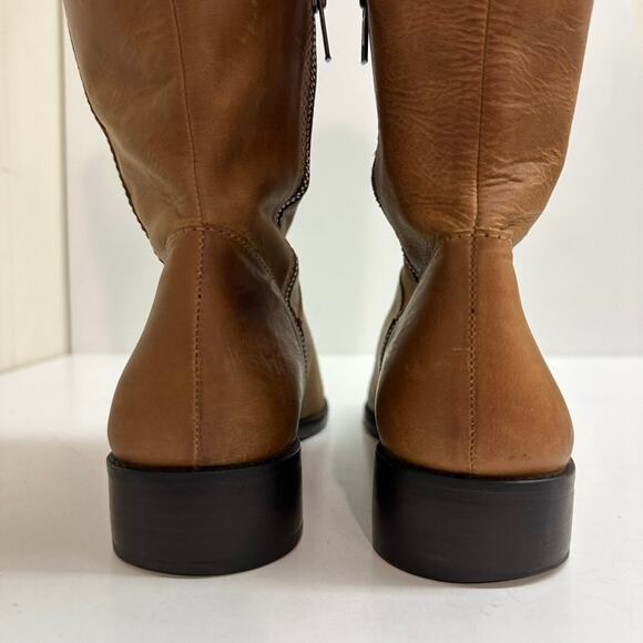 VERY GOOD Boden Knee High 14" Brown Leather Flexible riding boots 8 US / 39 EU - Picture 5 of 13